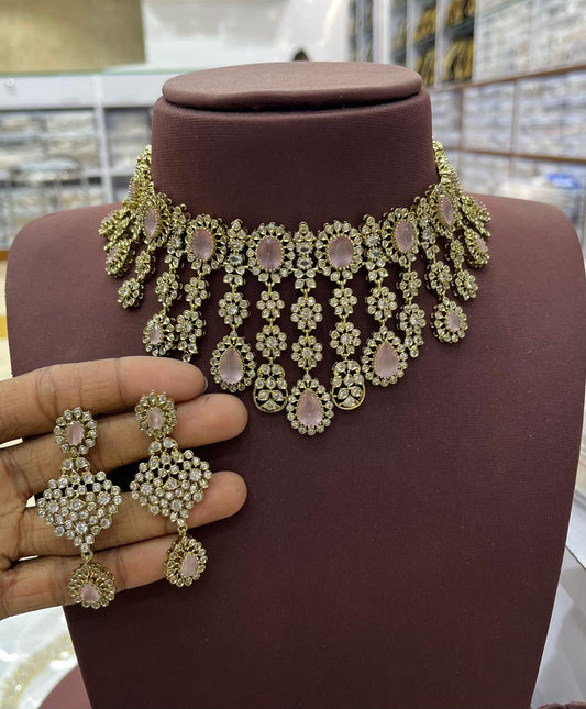 Victorian Polish with AD Stones Bridal Choker