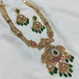 Nakshi Work with AD & Jaadu Kundan Stones Bridal Haram (Gold Replica) - Nakshatra Jewels