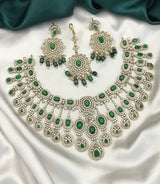Victorian Polish with AD Stones Bridal Neck Set