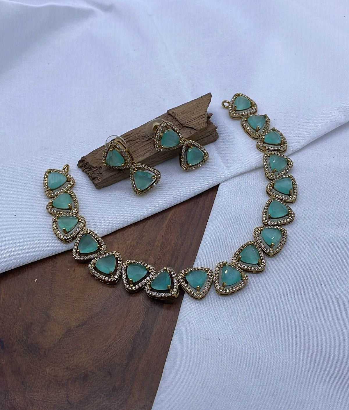 Victorian Polish AD Stones Necklace