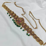 Nagasi Work with Kundan Stones Bridal Hip Chain - Nakshatra Jewels