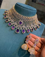 American Diamond Stones Bridal Choker - Nakshatra Jewels