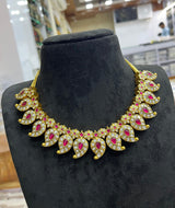 Jaadu Kundan Stones Bridal Necklace 2in1