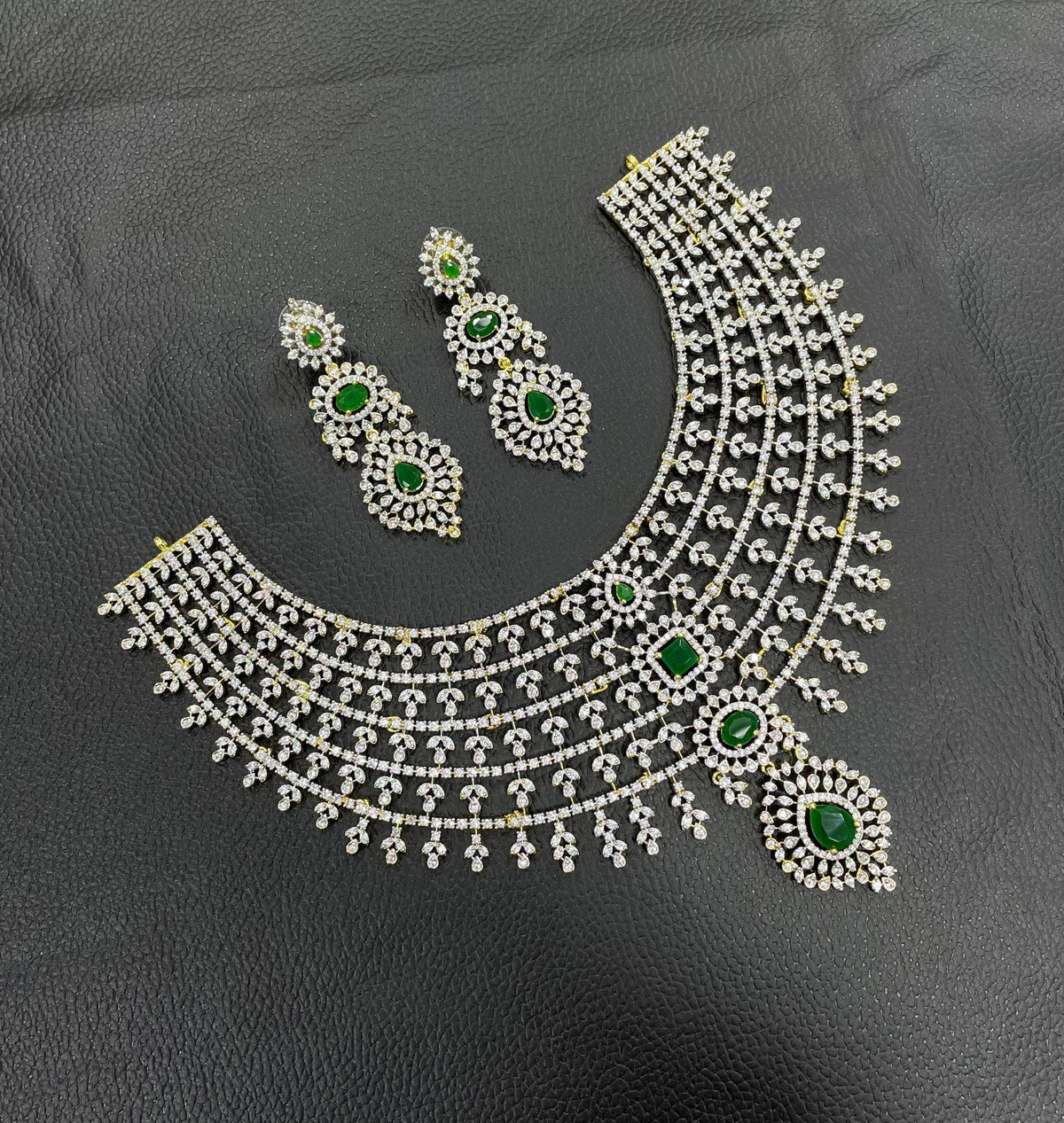 American Diamond Stones Bridal Necklace