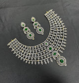 American Diamond Stones Bridal Necklace - Nakshatra Jewels