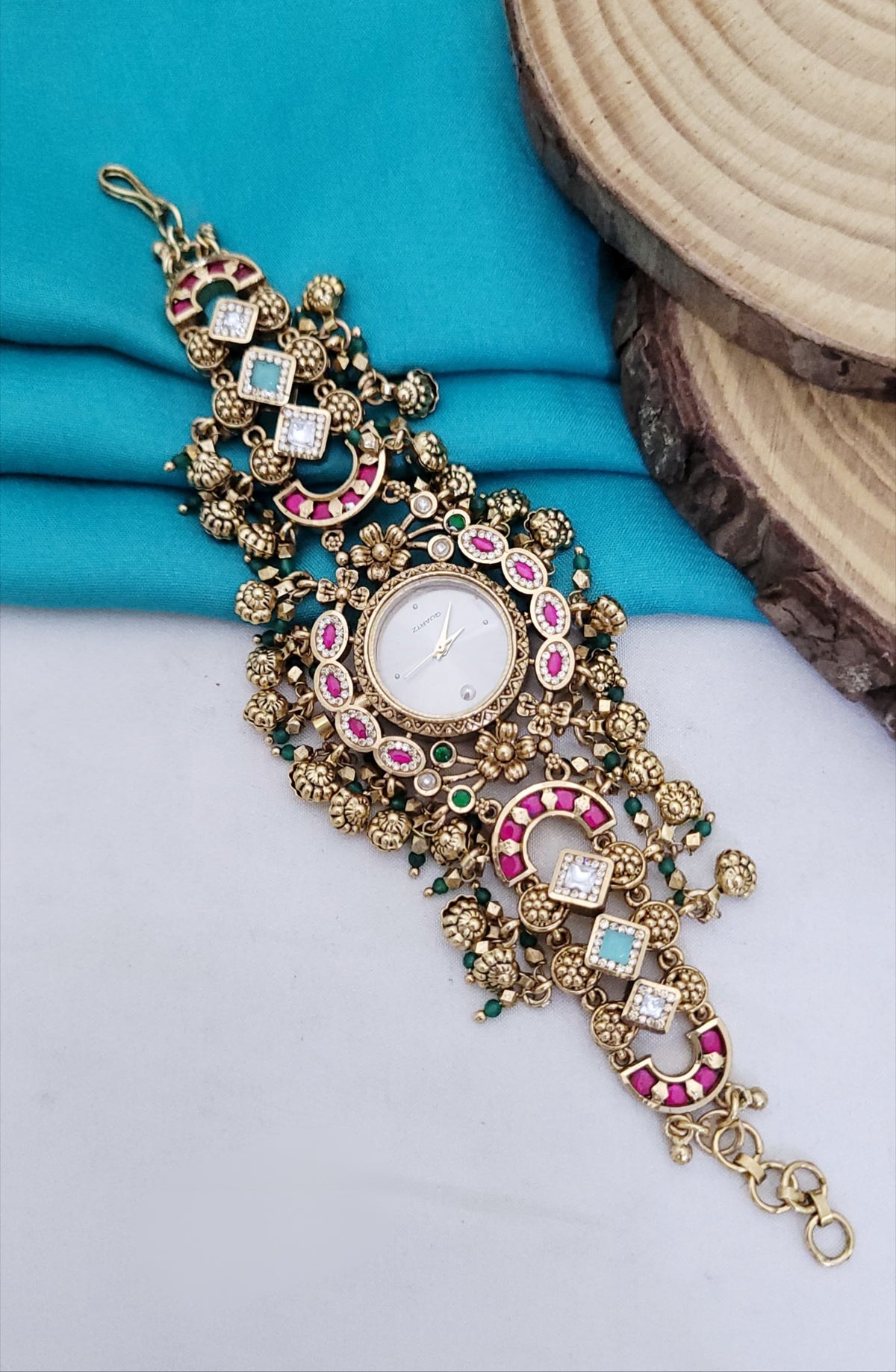 Premium Imitation Jewelry with Kundan Stone Antique Watches