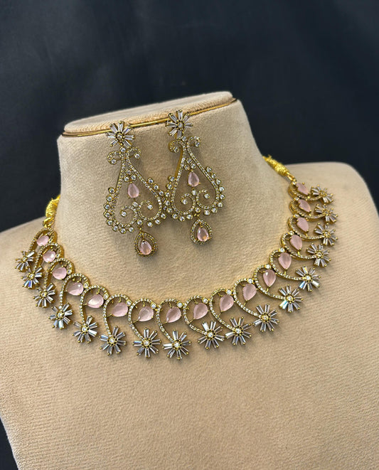 Victorian Polish AD Stones Necklace