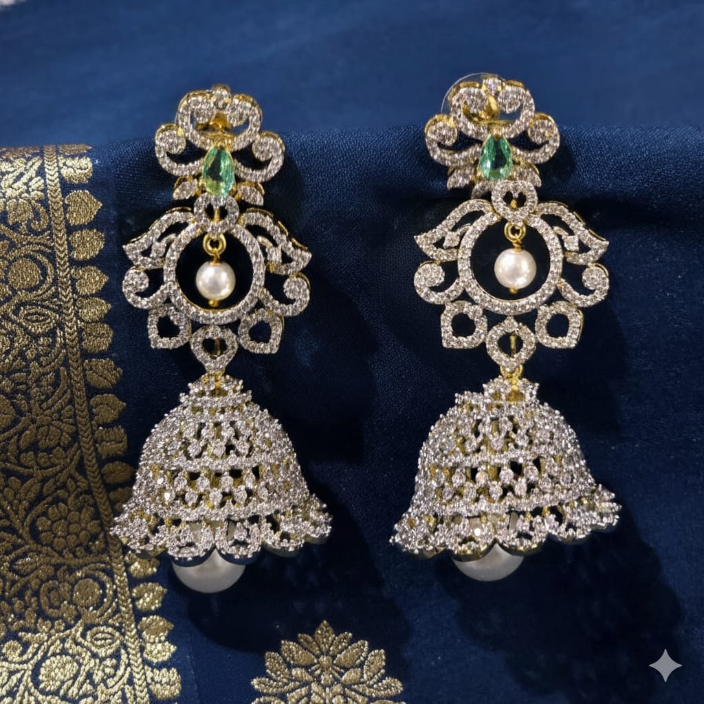 AD Stones Bridal Earrings