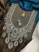 American Diamond Stones Bridal Haram - Nakshatra Jewels