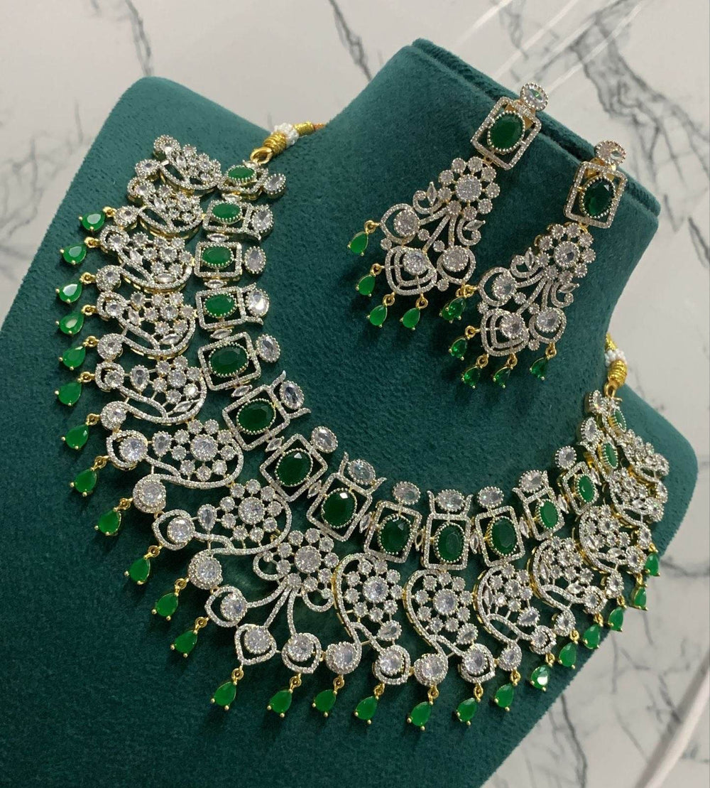 American Diamond Stones Bridal Choker - Nakshatra Jewels