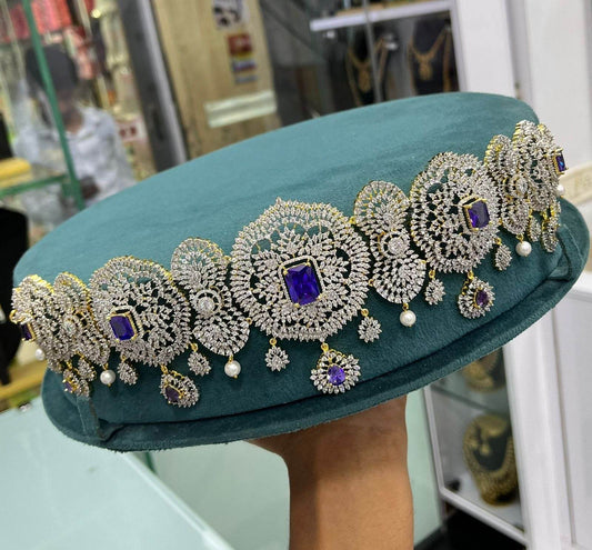 American Diamond Stones Bridal Hip Chain - Nakshatra Jewels