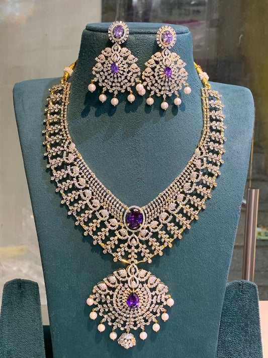 American Diamond Stones Bridal Haram