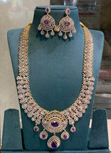 American Diamond Stones Bridal Haram - Nakshatra Jewels