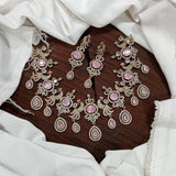 Victorian Polish with AD Stones Necklace - Nakshatra Jewels