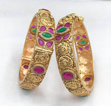 Premium Matt with Kempu Stones Bangles - Nakshatra Jewels