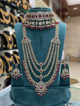 Victorian Polish with AD stones Bridal Set