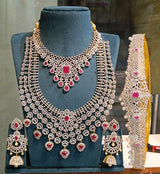 American Diamond Stones Bridal Set - Nakshatra Jewels