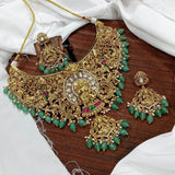 Nakshi Work with AD & Kundan Stones Bridal Choker - Nakshatra Jewels