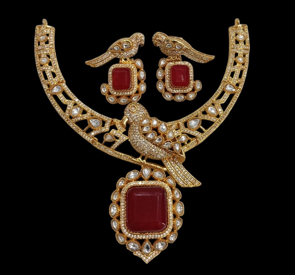 Victorian Polish with AD Stones Necklace