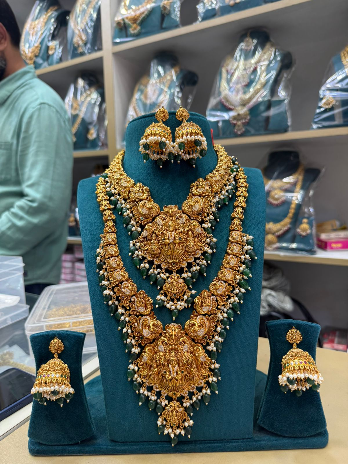 Nakshi Work with AD Stones Bridal Combo