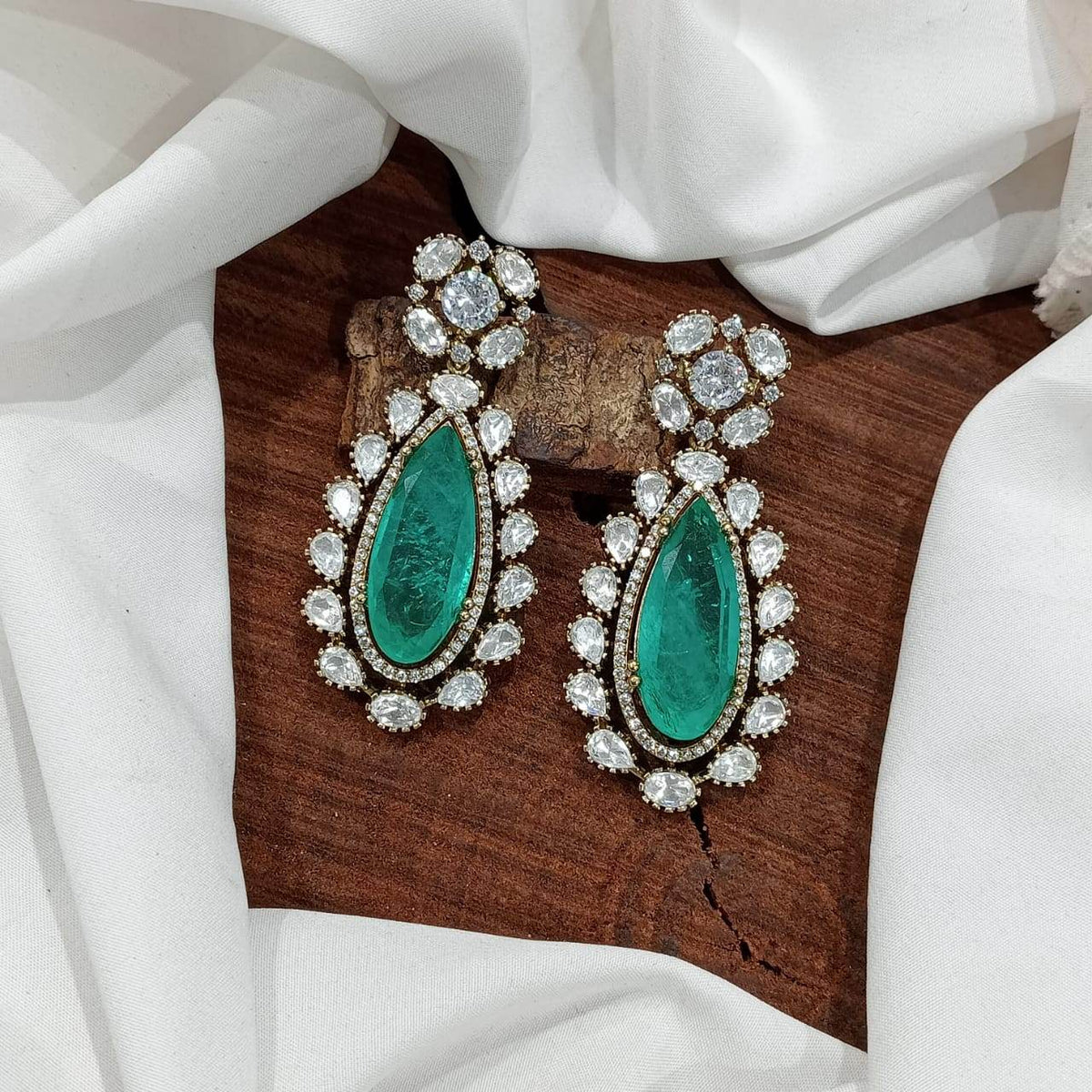 Mossianite Stones Bridal Earrings