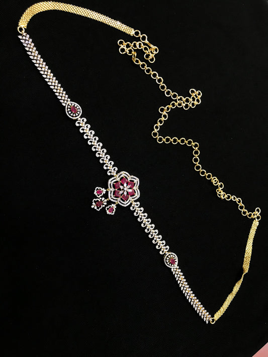 American Diamond Stones Hip Chain