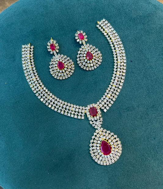 American Diamond Stones Necklace