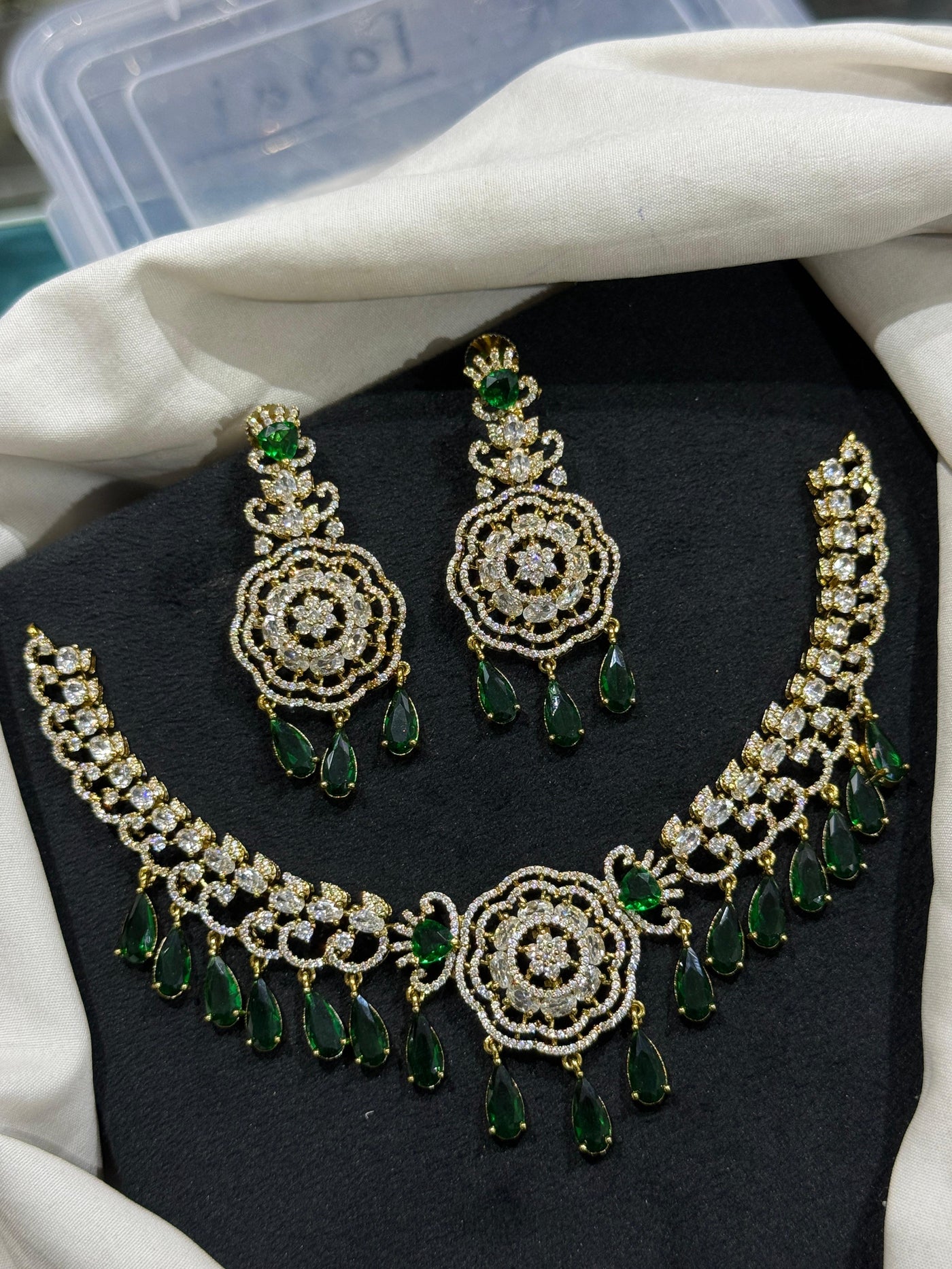 Victorian Polish AD Stones Necklace