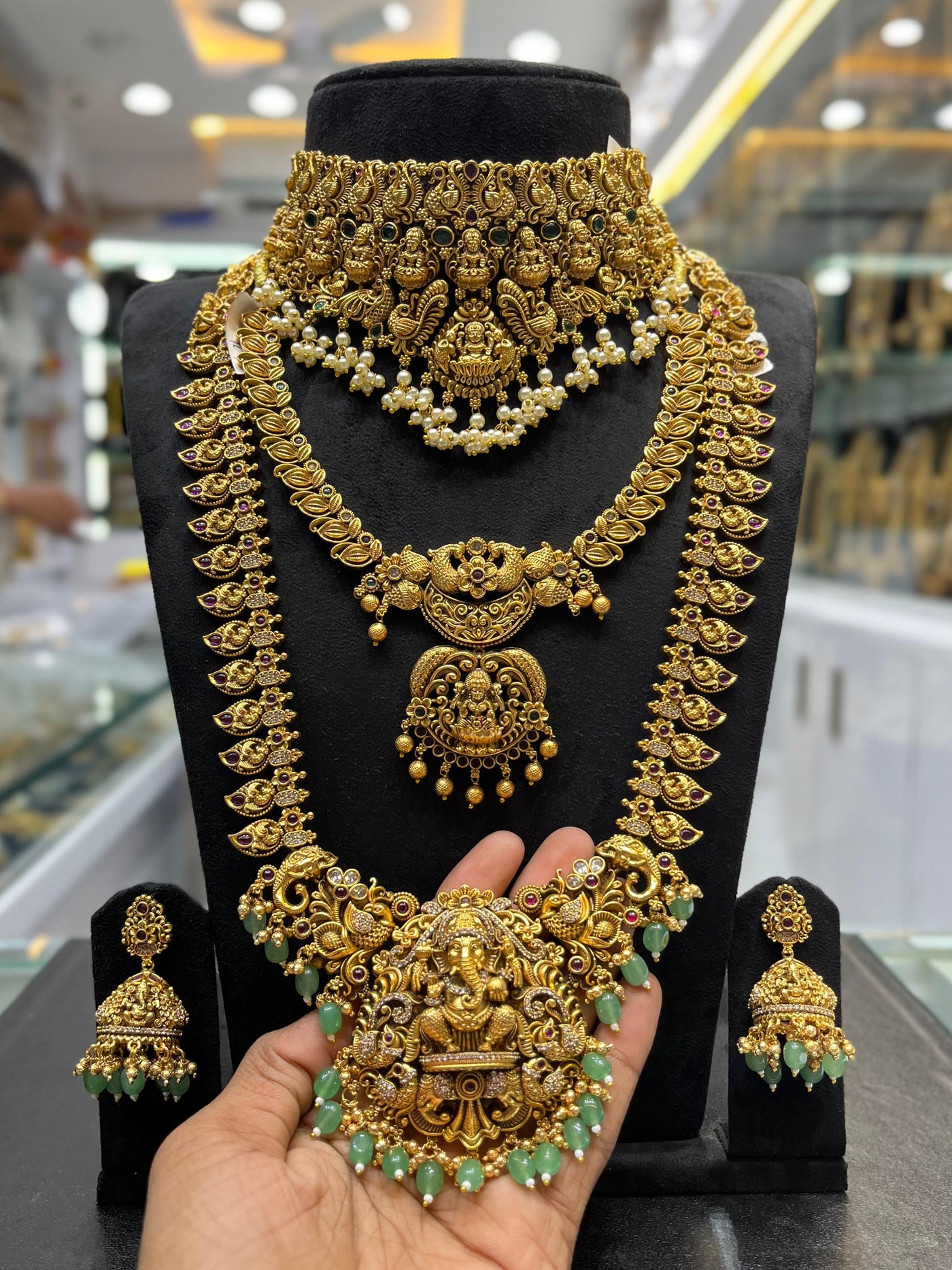 Nakshi Work with AD Stones Bridal Combo