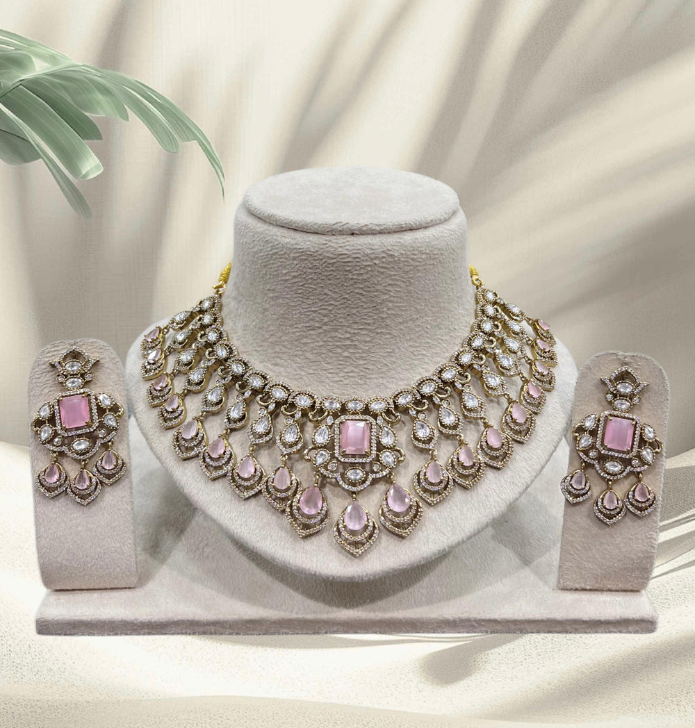 Moissanite Stones Bridal Necklace