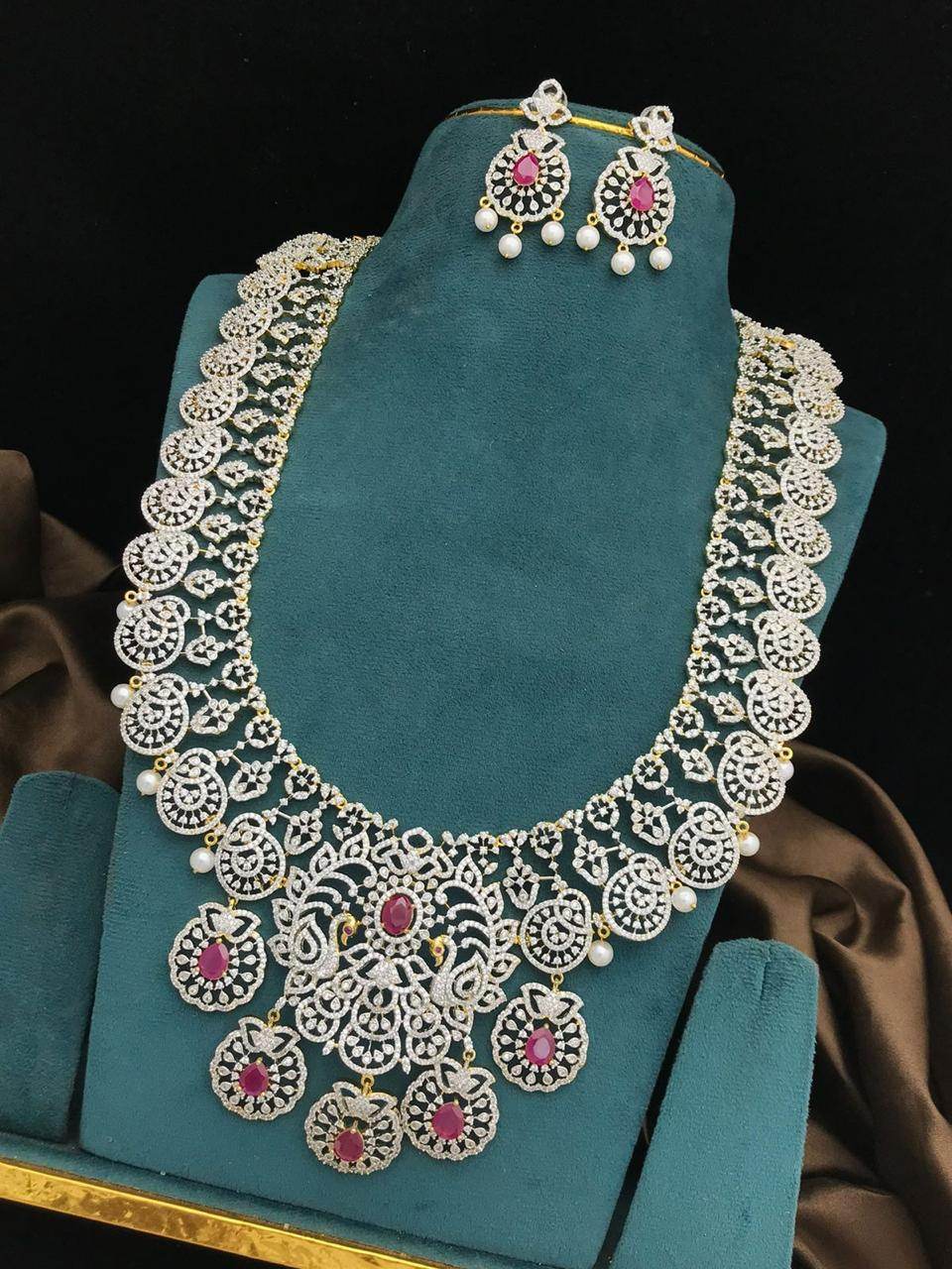 American Diamond Stones Bridal Haram