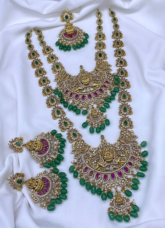 Nakshi Work with AD Stones Bridal Combo Set