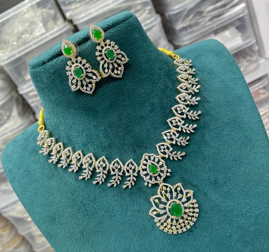 American Diamond Stone Necklace - Nakshatra Jewels