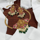 Nakshi Work with AD & Jaadu Kundan Stones Bridal Choker - Nakshatra Jewels