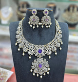 American Diamond Stones Bridal Necklace