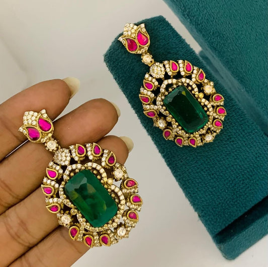 Kundan & AD Stones Bridal Earrings