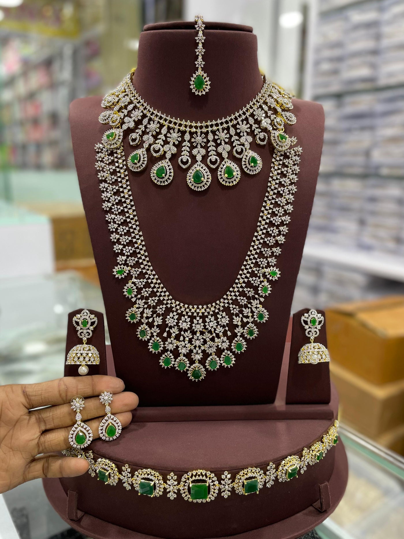 American Diamond Stones Bridal Set