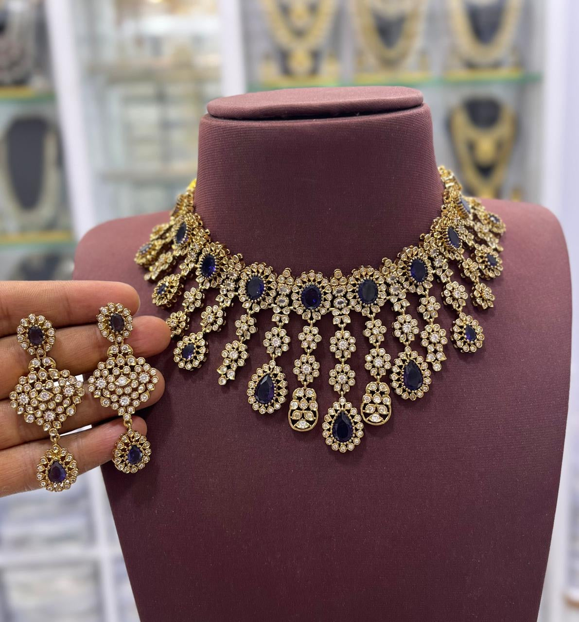 Victorian Polish with AD Stones Bridal Choker