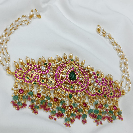 Jadau Kundan Stones Bridal Neck Set