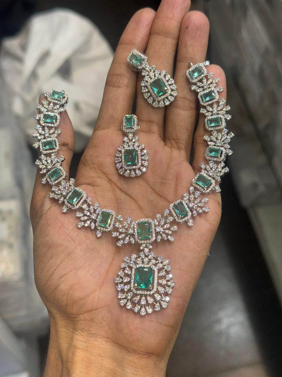 American Diamond Stone Necklace