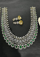 American Diamond Stones Bridal Haram - Nakshatra Jewels