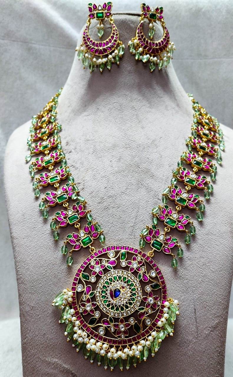 Jaadu Kundan Stones Bridal Haram - Nakshatra Jewels