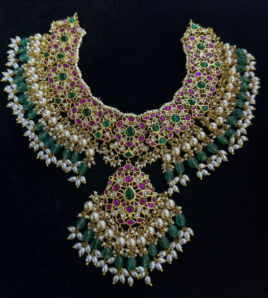 Jaadu Kundan Stones Bridal Necklace