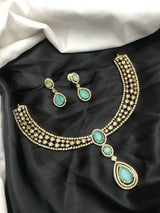 Victorian Polish AD Stones Necklace - Nakshatra Jewels