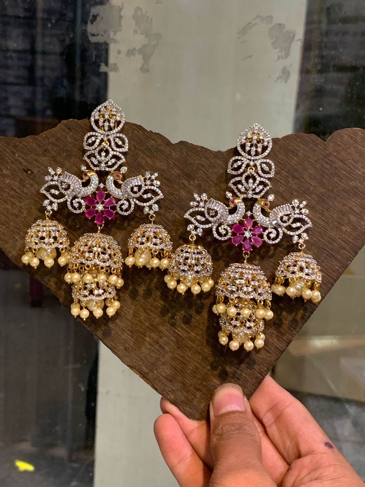 AD Stones Bridal Earrings