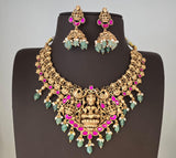 Nakshi Work with Kundan Stones Bridal Necklace