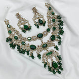 Vicotrian Polish AD Stones Bridal Layer Necklace - Nakshatra Jewels