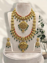 Nakshi Work with Coral Beads Bridal Combo Set