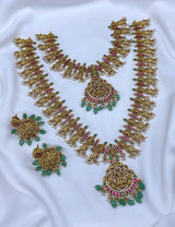 Nakshi Work with Kempu and AD Stones Bridal Combo