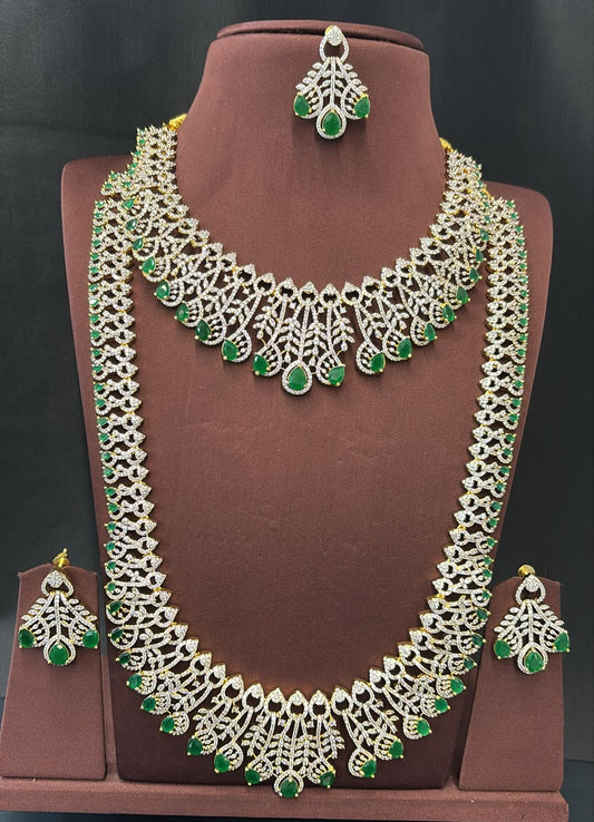 American Diamond Stones Bridal Combo Set